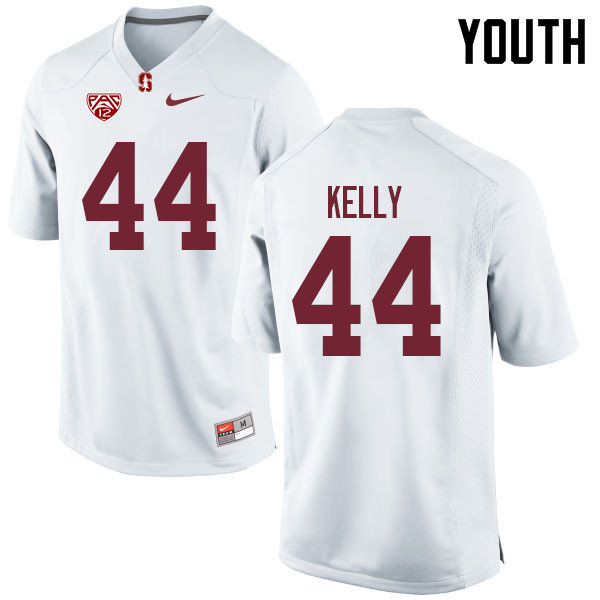 Youth #44 Caleb Kelly Stanford Cardinal College Football Jerseys Sale-White
